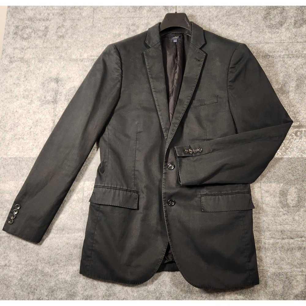J Crew Jacket Men's Size 40 Black Ludlow Crespi